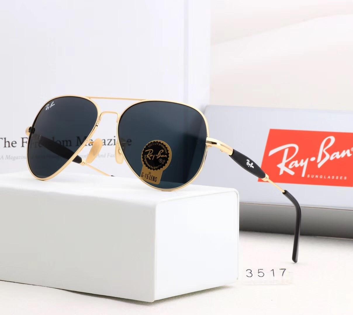 Ray Ban RB3517 Sunglasses Gray/Gold with Black – Cheap Ray Ban Sunglasses