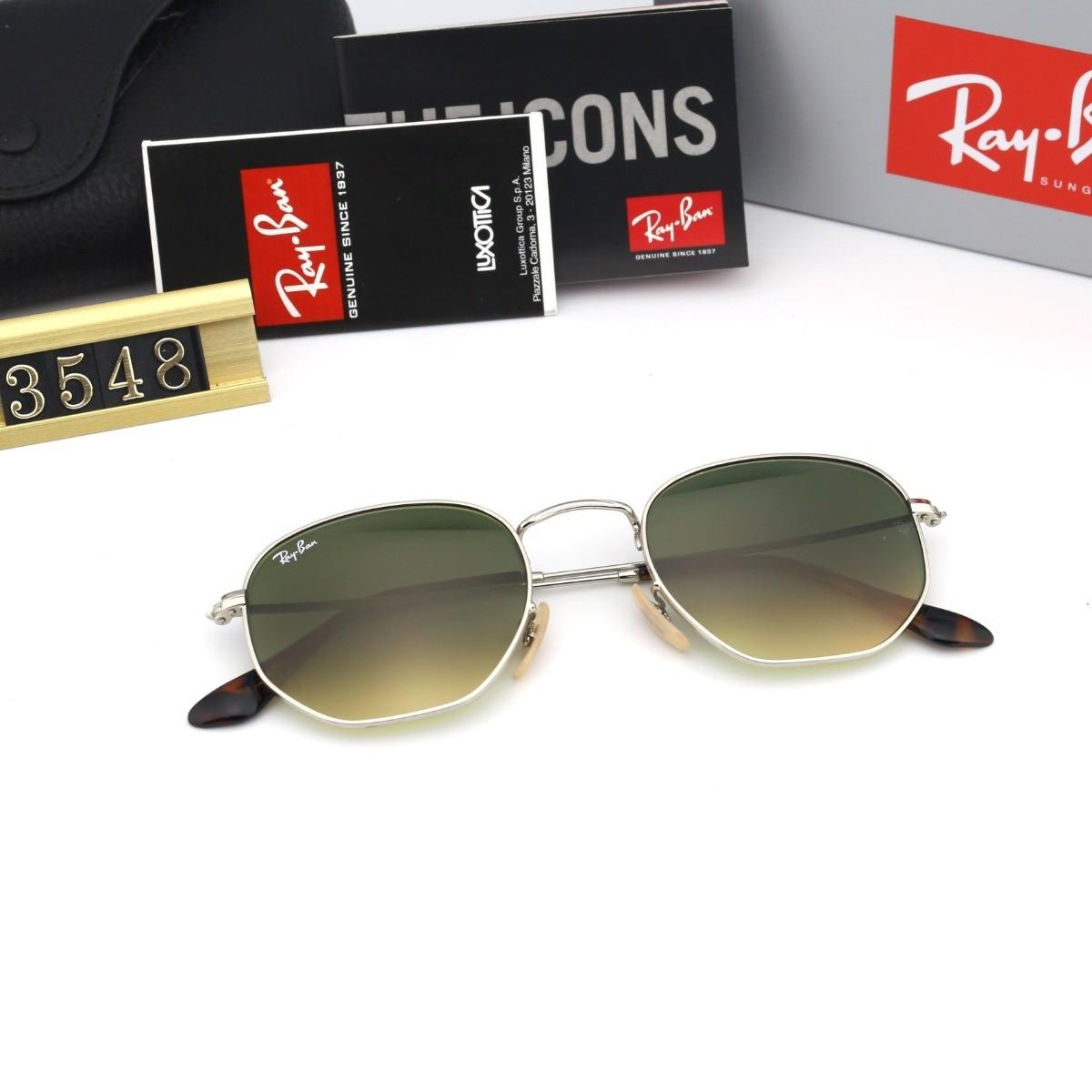 Ray Ban RB3548 Sunglasses Gradient Green/Sliver with Black – Cheap Ray ...